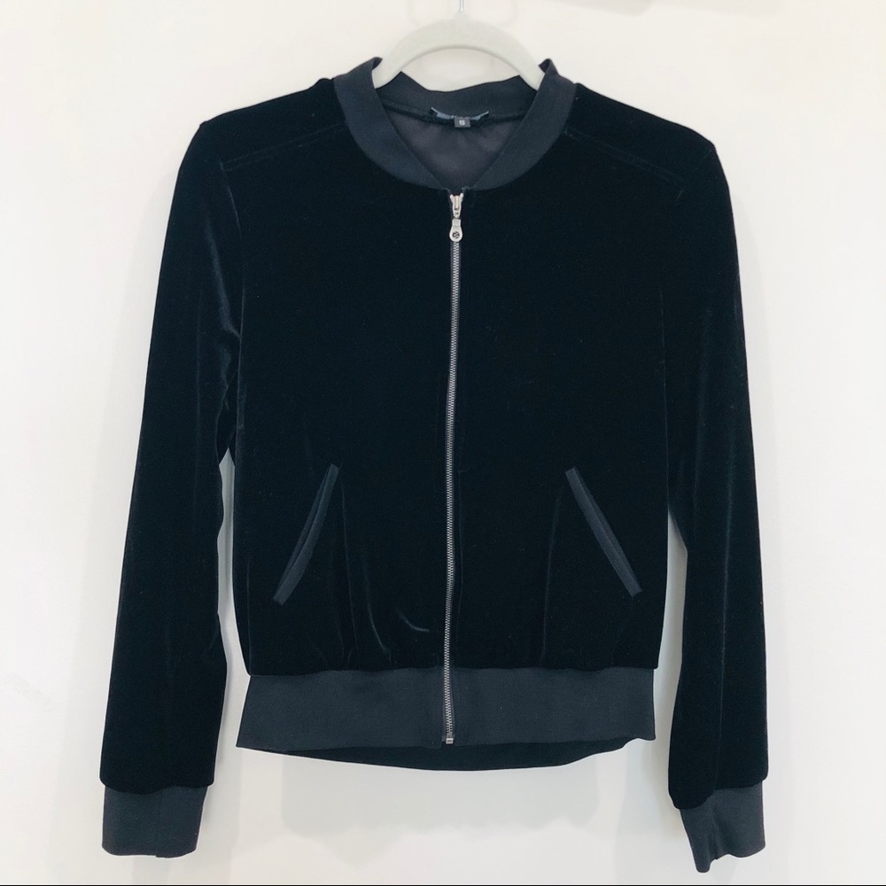 DREW I Anthropology I Velour Black Bomber … - Picture 7 of 9